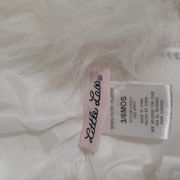 Little Lass Baby Girl Zip Up Winter Vest Size 3-6 Months like new| - Picture 3 of 4